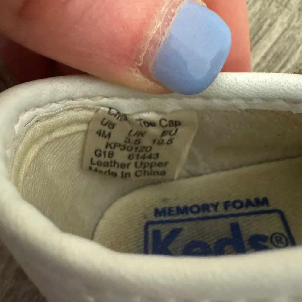 Keds White Baby Walker Shoes T-Strap Design